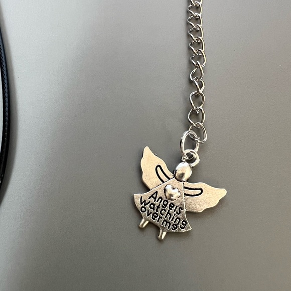 Paranormal Ghost Pendant Necklace with Angel Charm for the back of the neck - Picture 12 of 14